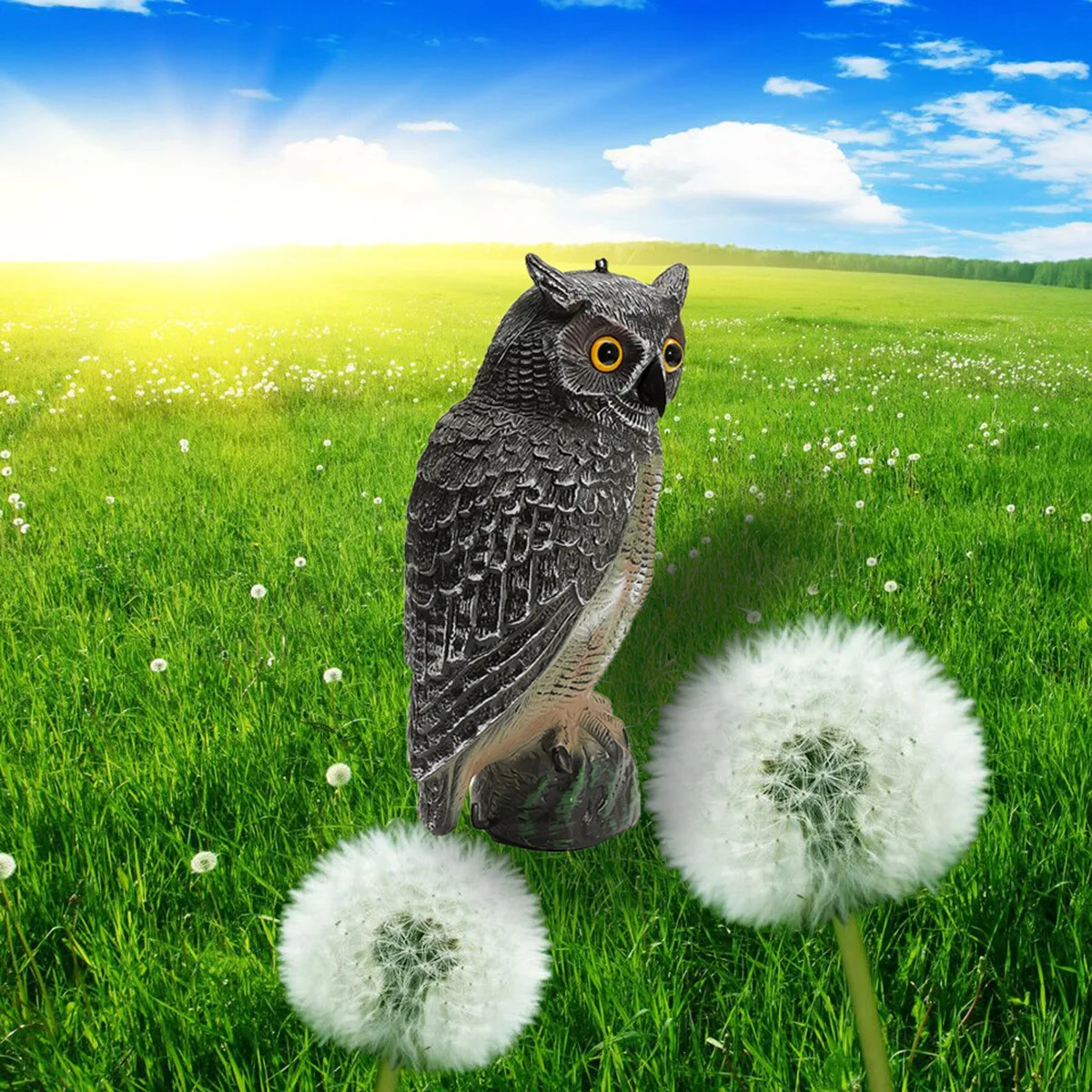 

New Arrival 40x19cm Outdoor Hunting Plastic Fake Owl Decoys Garden Yards Ornaments Scarer Scarecrow Pest Deterrent Repeller