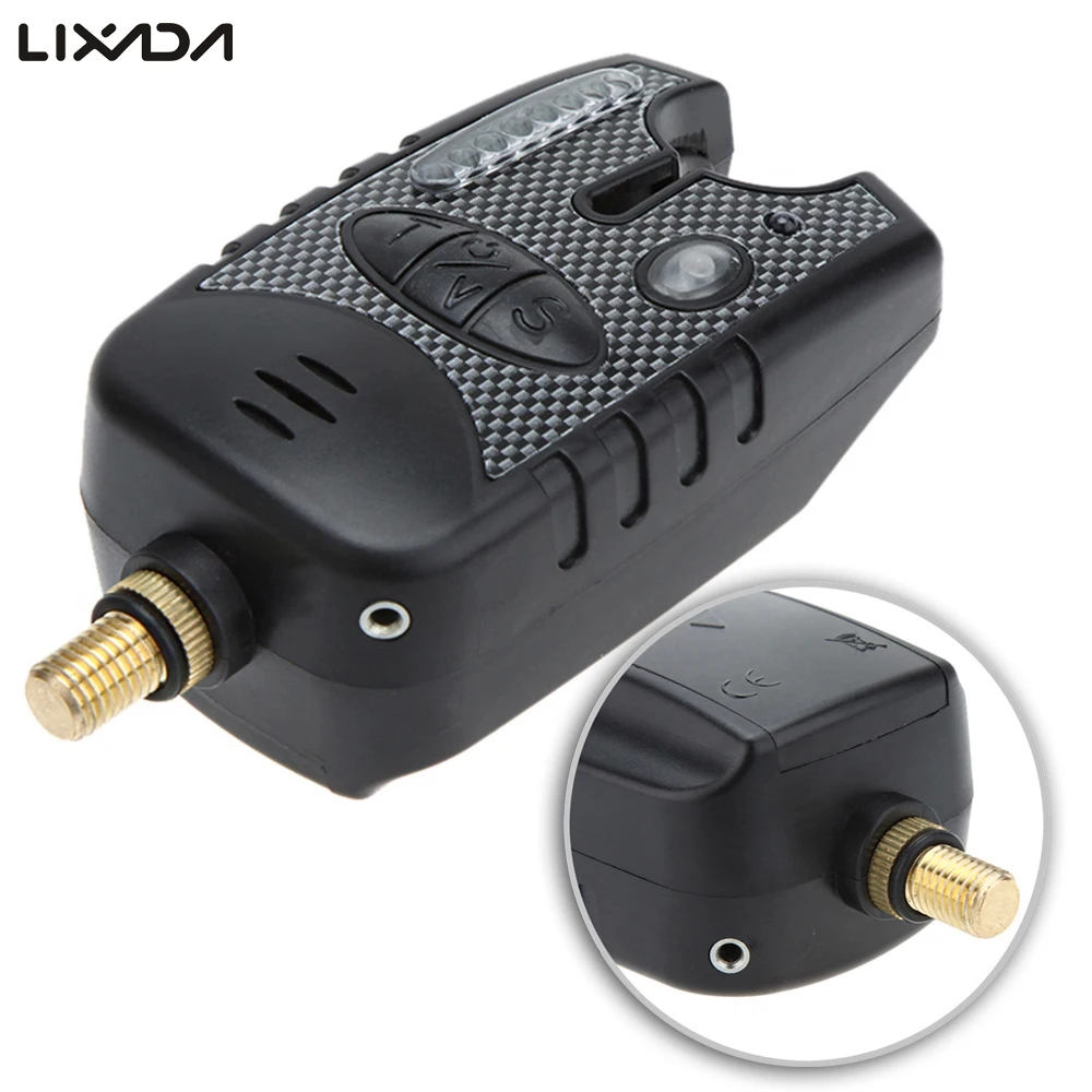 

LIXADA 8 LED Fishing Alarm Water Resistant Adjustable Tone Volume Sensitivity Sound Fishing Alerts Bite Alarm for Fishing Rod