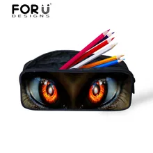 Женская сумка для макияжа, органайзер, кошечка, 3d, большие глаза, Пеналы, чехол для ручек для девочек, галактика, космос, сумки FORUDESIGNS