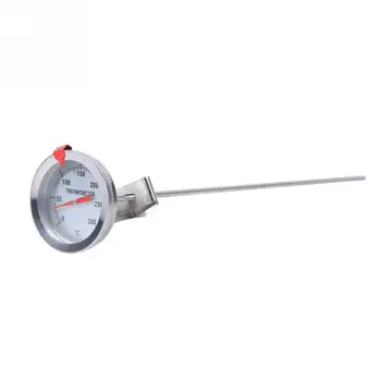 

12" Long Stainless Steel Cooking Probe Thermometer with Clip for Food Meat Homebrew Wine Kettle