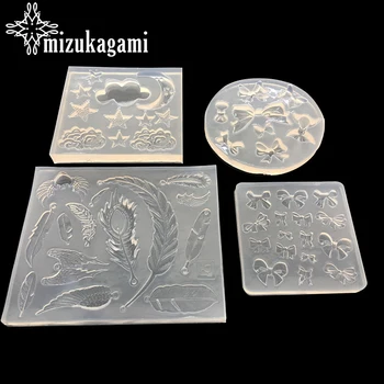 

1pcs UV Resin Jewelry Liquid Silicone Mold Moon/Bowknot/Feather Resin Charms Molds For DIY Intersperse Decorate Making Jewelry