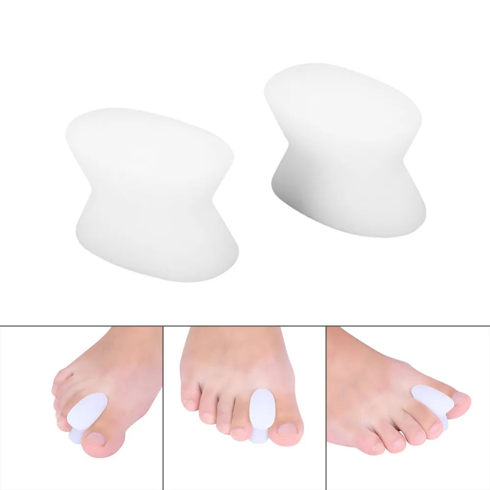 

1 Pair Silicone Gel Toe Separator Spacer Straightener Relief Foot Bunion Pain Feet Tool Spreading Orthotic Insole