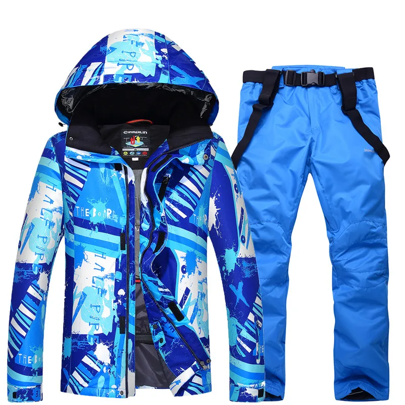 

Ski Suit For Men's Winter Outdoor Single-Board Double-Board Ski Suit Windproof Waterproof Warm Thickened Ski Clothes Set