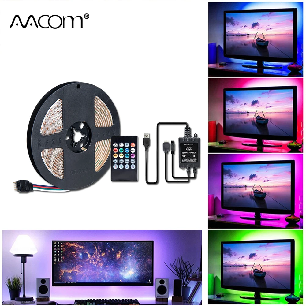 Светодиодная лента 5050 RGB 5 В USB 0 м 1 2 3 4 м|Светодиодные ленты| |
