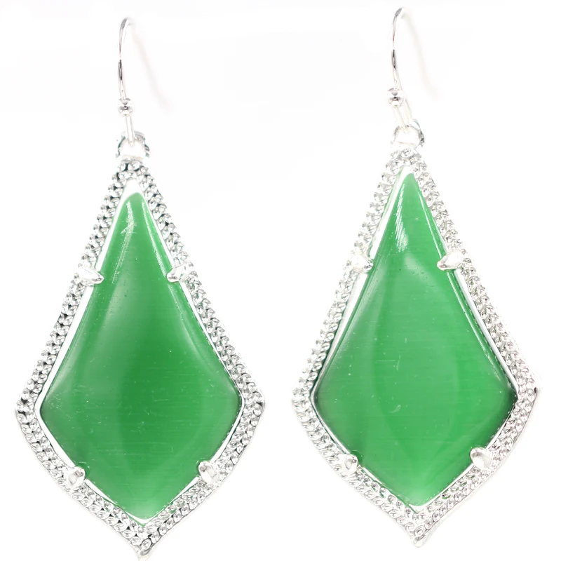 

2019 New Kite Dangle Earrings Small Water Drop Crystal Inlay Multi Color Drop Earrings Silver Color 3D Dangle Earrings