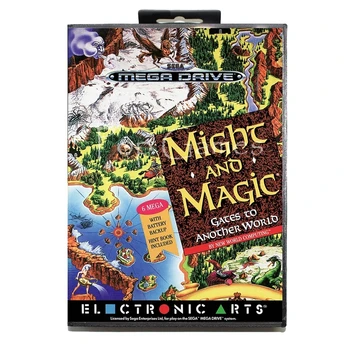 

Might and Magic Gates to Another World with Box for 16 bit Sega MD Game Card for Mega Drive for Genesis Video Console