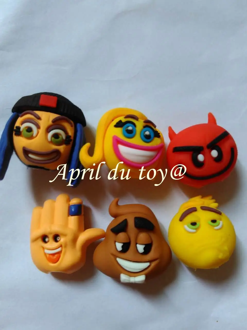6pcs lot Mini Size emoji Pencil Topper Movie Roles Action Figures Model PVC Toys Gifts For
