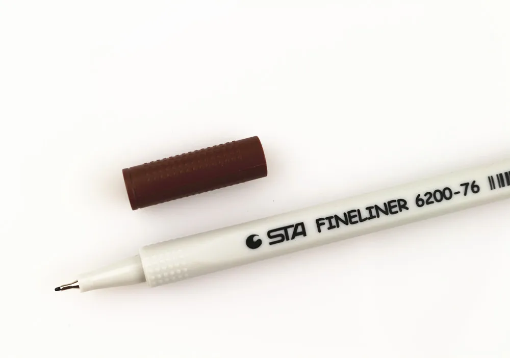 STA 16 цветов 0,4 мм тонкие ручки-карандаши сверхтонкие художественные Маркеры Ручка Ассорти чернил на водной основе рисунок для детей граффити крюк волокно
