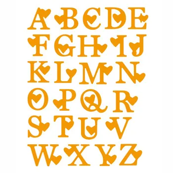 

26Pcs 3D Stamp Handmade Card Capital Letters Alphabet Number Metal Steel Embossing Cutting Dies Craft Dies Scrapbooking