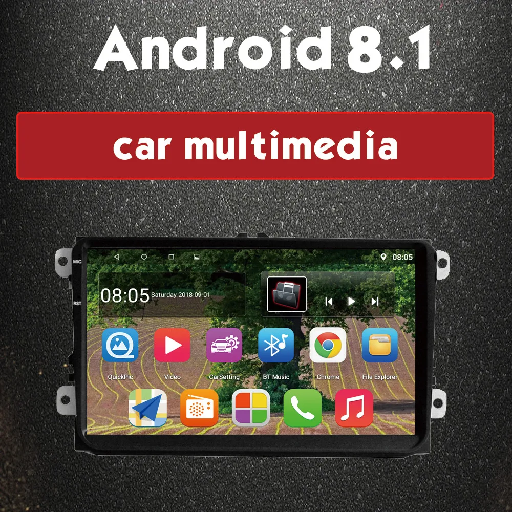 Perfect Panlelo 2 Din Android 8.1Car Radio 7" 1080P Quad Core 2din Android Head Unit GPS Audio Car Multimedia Player for Chevrolet Cruze 0