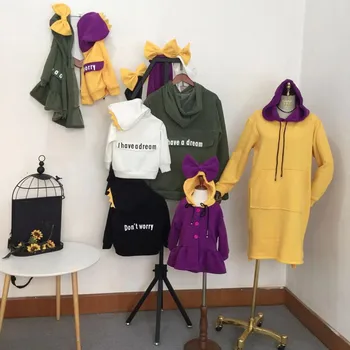 

Mommy and Me Clothes Family Clothing Baby Boys Dinosaur Sweaters Daddy and Mother Girls Dress Father and Son Shirts Outfits