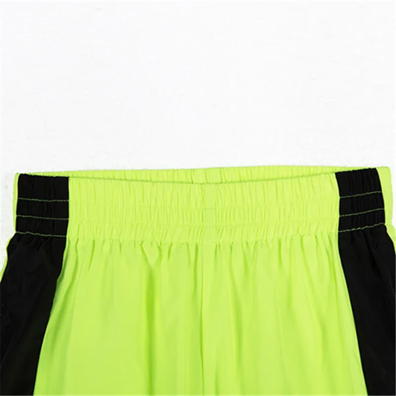 Летние неоновые зеленые контрастные цветные сетчатые Лоскутные Спортивные штаны с высокой талией, Свободные повседневные Капри, женские штаны-шаровары Sudadera