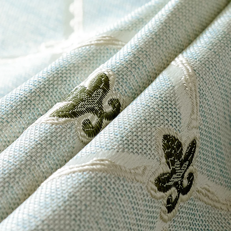PanlongHome High-end American European Style Embroidered Tablecloth Cotton And Linen Round Rectangular Table Cloth