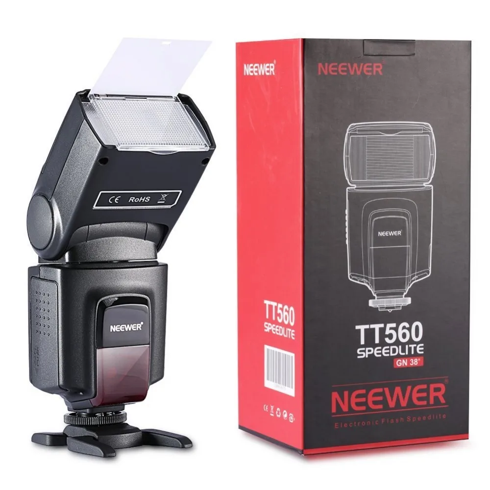 Neewer 2 шт. TT560 Вспышка Speedlite для Canon Nikon Fujifilm Pentax Sigma Minolta Leica с одним контактом горячий башмак