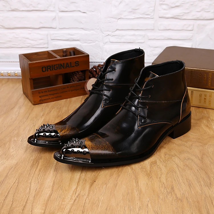 mens western style ankle boots