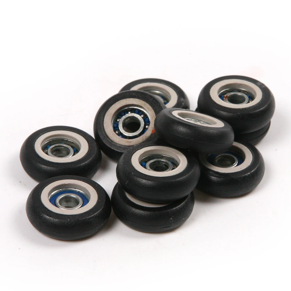 4pcs 5*18*6mm White R Model POM Coated Pulley Tire Wheel Arc Ball Bearing