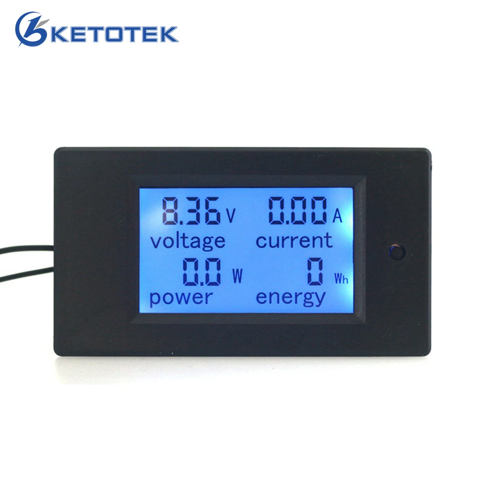 

Digital Voltage ampere Power Energy meter monitor DC 6.5~100V 100A/50A Optional LCD Blue backlight Voltmeter Ammeter