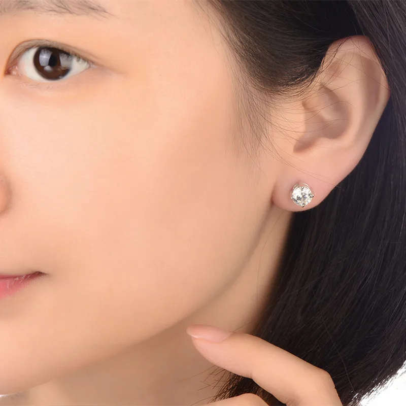 Us 6 88 72 Off Ainuoshi Clic Round Cut Women Stud Earrings 925 Sterling Silver Wedding Jewelry Nscd For 3 10mm In Us 6 88 72 Off Ainuoshi Clic Round Cut Women Stud Earrings 925 Sterling Silver Wedding Jewelry Nscd For 3 10mm In