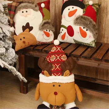 

35 X 35 Cm Christmas Cartoon Plush Animal Toy Snowman Christmas For Children New Year Christmas Birthday Gift