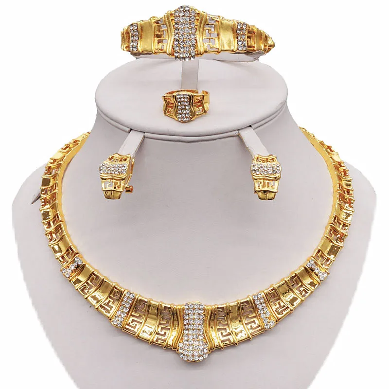 

women jewelry sets african bead jewelry set wholesale women necklace weding Rhinestone necklace