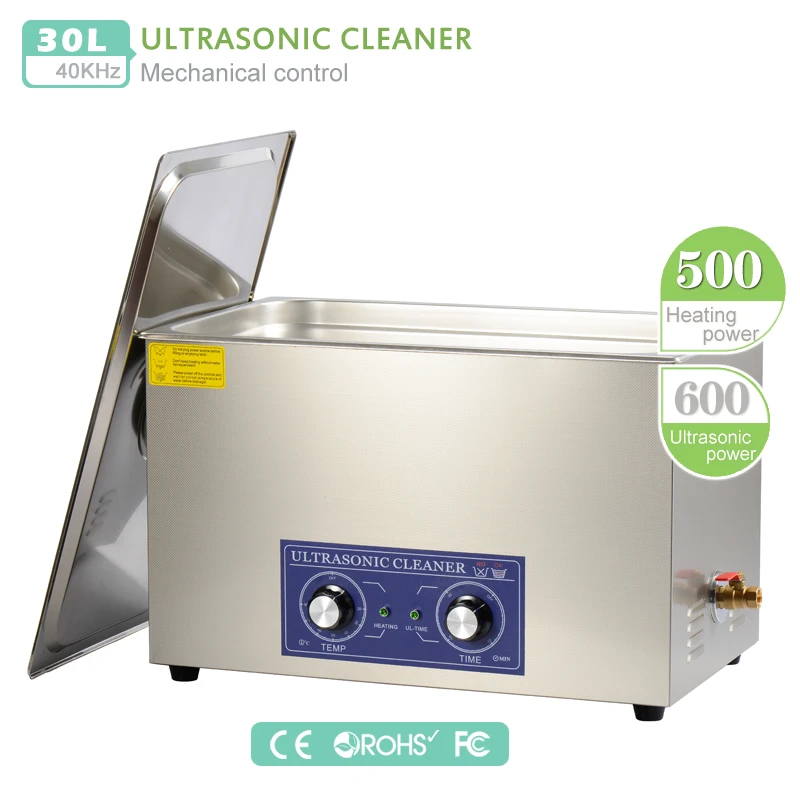 Ultrasound Cleaner Washer 30L Tank Baskets Jewelry Injector Ring Dental