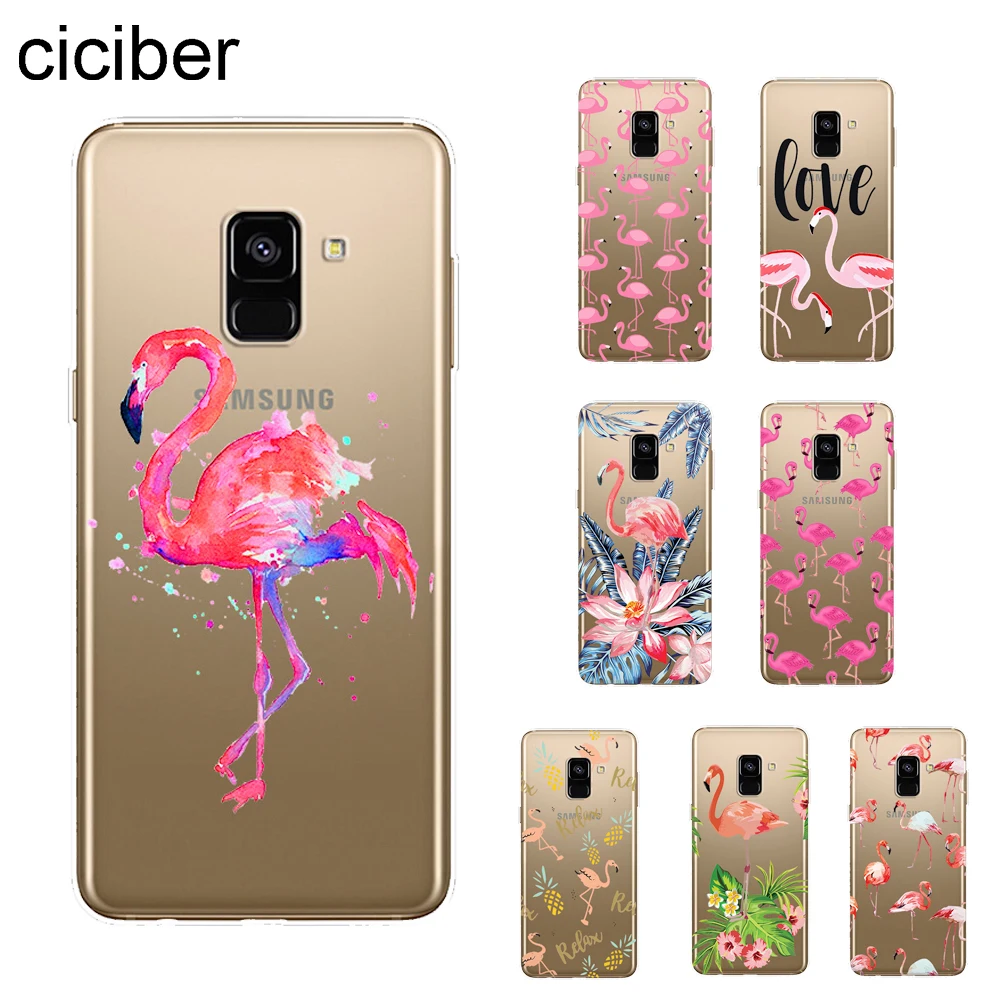 

ciciber Cute Animal Flamingo Cover For Samsung Galaxy A8 A7 A5 A6 A9 A3 2018 2017 2016 A6S Plus Star Phone Cases Soft TPU Capa