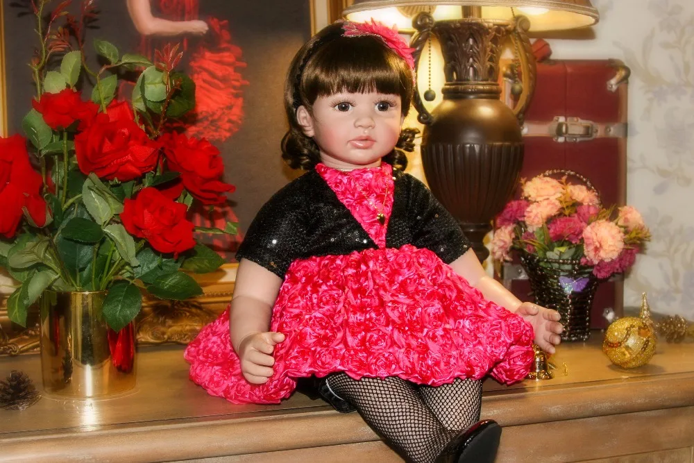 60 см силиконовая кукла-Реборн, 4 дюйма, виниловая кукла принцессы для малышей, подарок на день рождения для девочек, Bebe, кукла Bonecas, игрушка для игры в дом