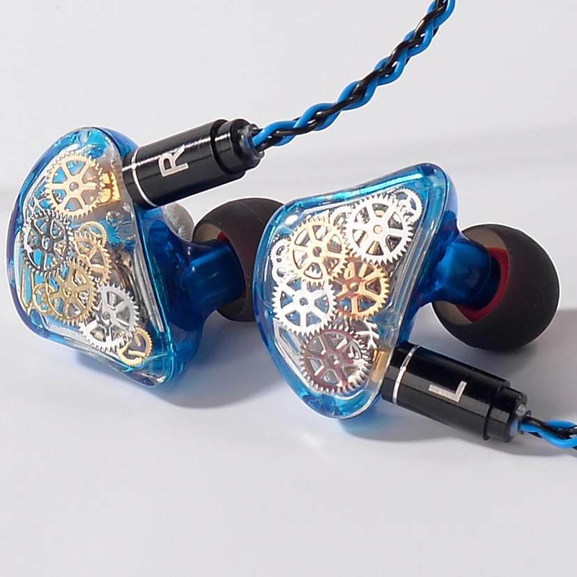 

TONEKING TS5 4BA + 1DD Custom Made in Ear Earphone Colorful Gear Hybrid Around Ear Hifi Music Monitor Earphone With MMCX Cable