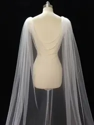 Свадебные накидки Свадебная накидка-фата-плеча veil-обратно Цепочки и ожерелья, свадебная накидка-Фата, современный Вуаль свадебная сзади