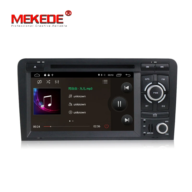 Sale Android 7.1 2G RAM  Car DVD GPS For Audi/A3 2002-2011 With Wifi 4G GPS Navigation BT Radio Steering wheel control Canbus+8G MAP 5