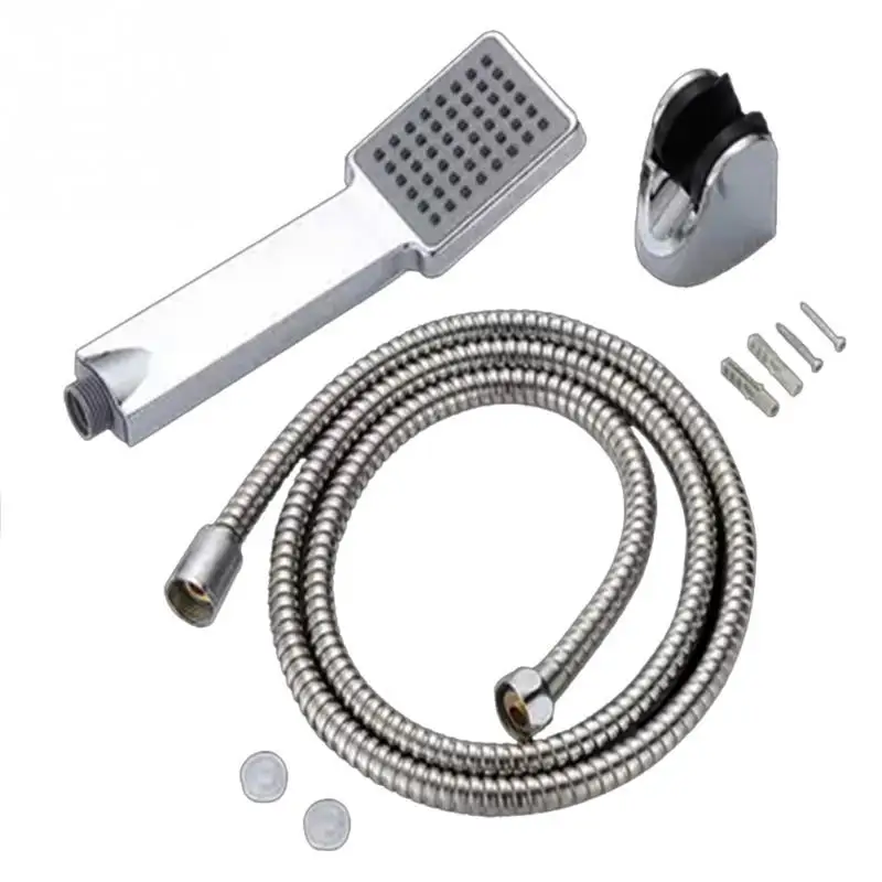3PCS /Set Bathromm Chrome ABS Shower Head Set With Holder And Hose
