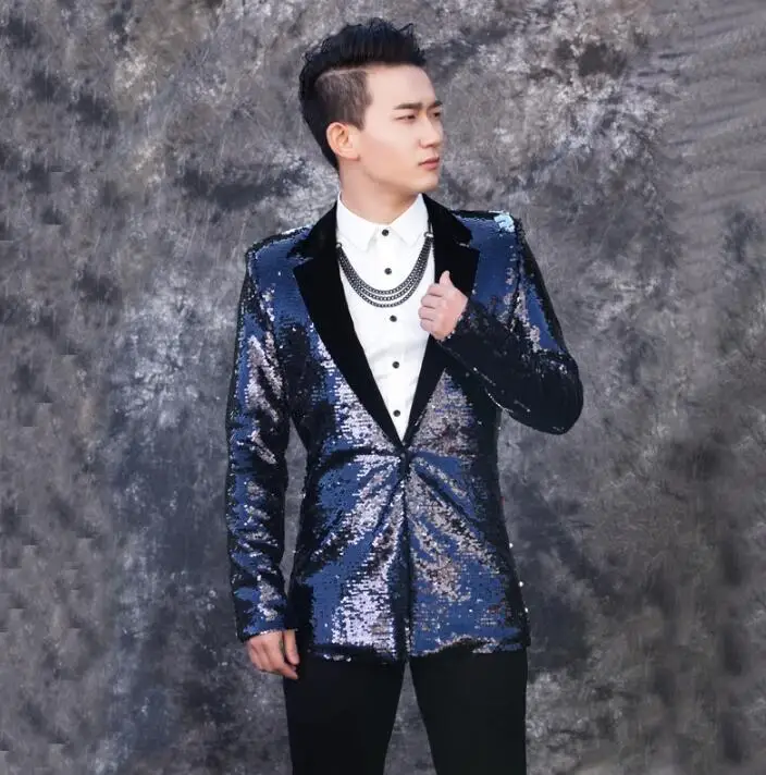 Engeland mannen pakken ontwerpen homme terno podium kostuums voor zangers mannen sequin blazer dans kleding jas ster stijl jurk punk Engeland mannen pakken ontwerpen homme terno podium kostuums voor zangers mannen sequin blazer dans kleding jas ster stijl jurk punk