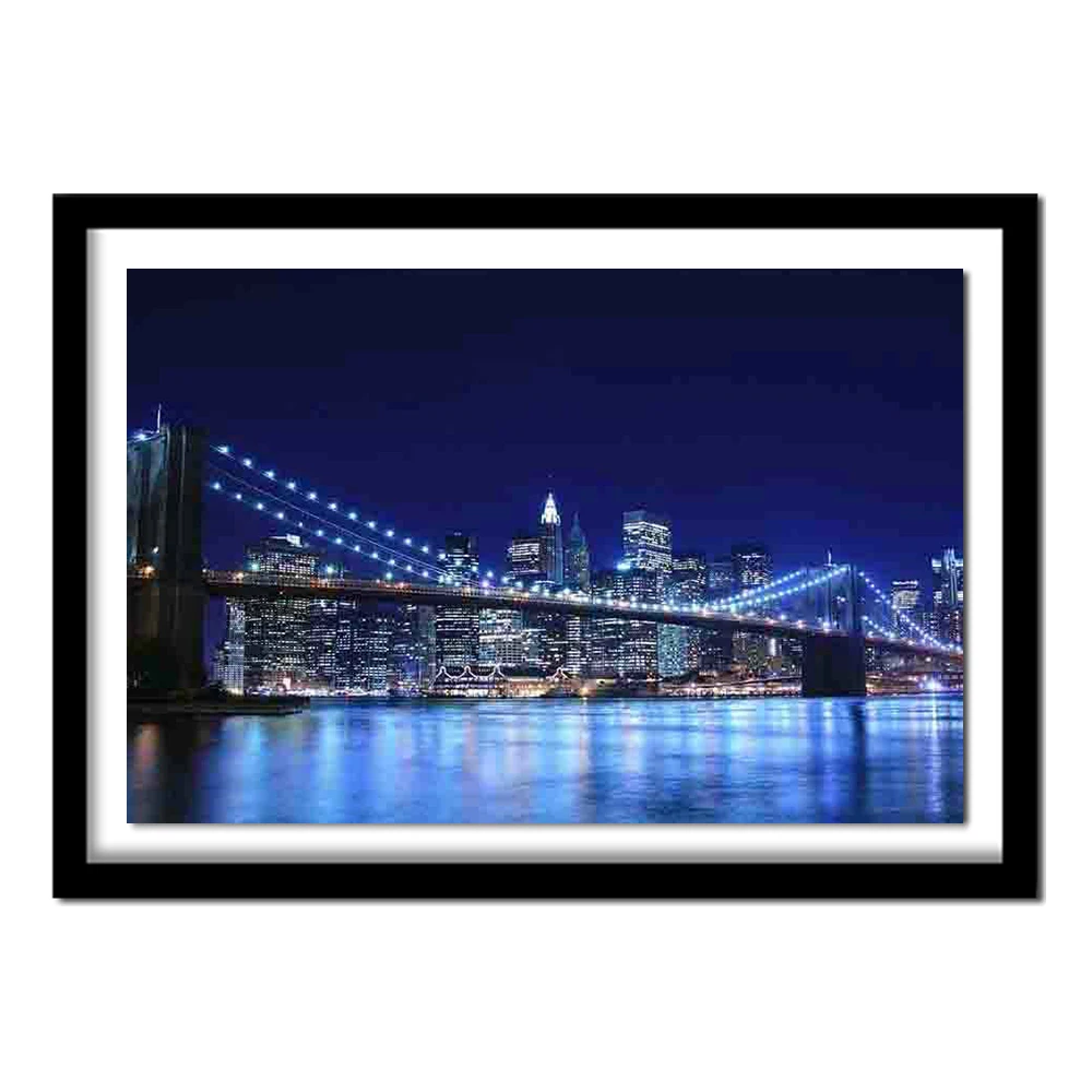 DIY 5D Diamond City Night Scene Painting Cross Stitch Set Embroidery Pattern Rhinestone | Дом и сад