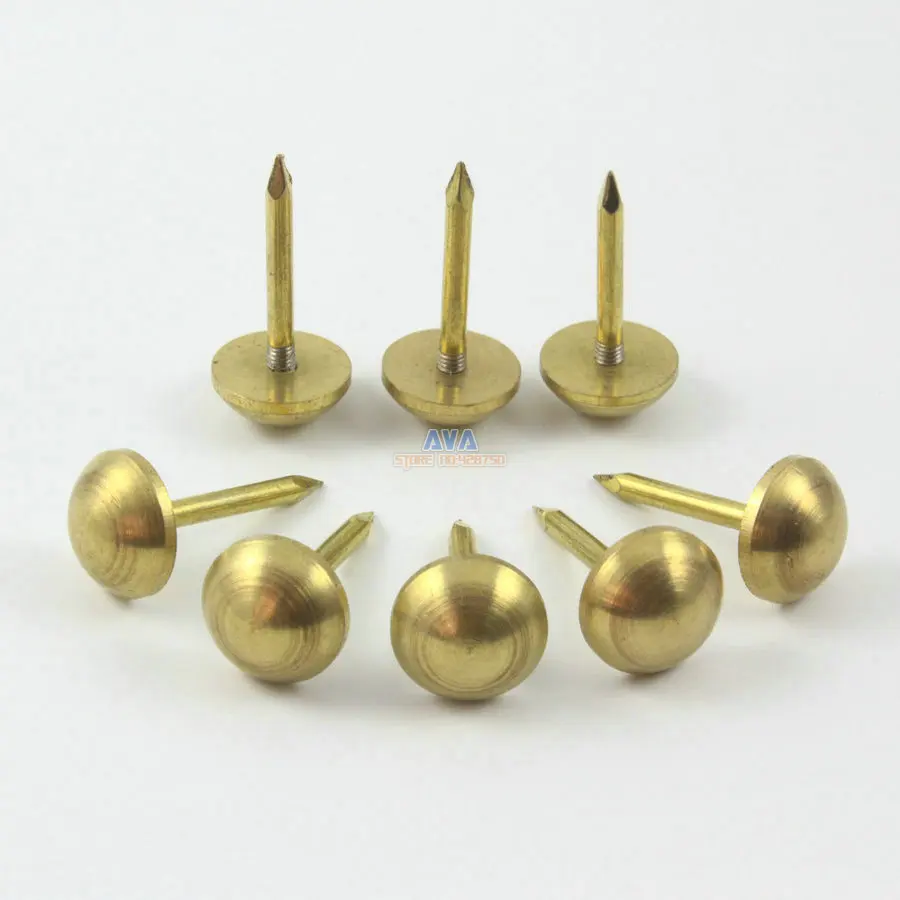

20 Pieces Solid Brass Upholstery Tacks Nails 14x28mm