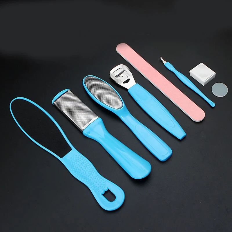 Инструмент для ухода за ногами 8 в 1, средство для удаления омертвевшей кожи, средство для ухода за ногами, шлифовка кутикулы, педикюр, инструмент для восстановления ног, инструмент для удаления твердой кожи