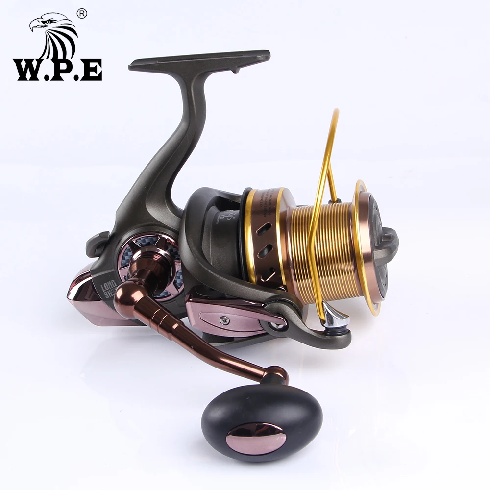 

W.P.E LONG SHOT Series 9000 10000 Large Spinning Fishing Reel with Large Spool Fresh Water Carp Fishing Wheel Fishing Tackle