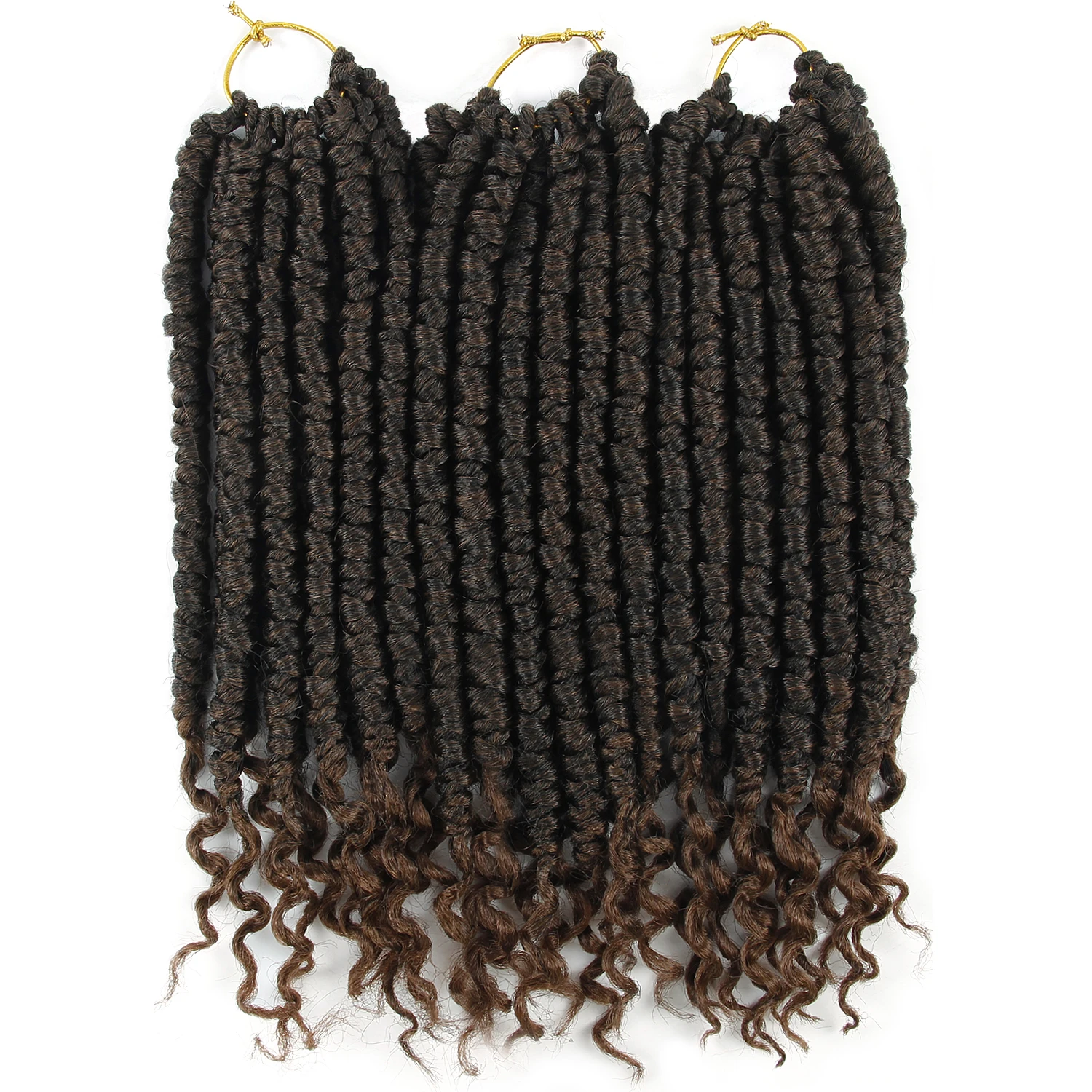 

Kinky Twist Curly Senegalese Braids Crochet Hair Braid 14inch 12 roots/pack 55g Ombre Synthetic Braiding Hair Extensions