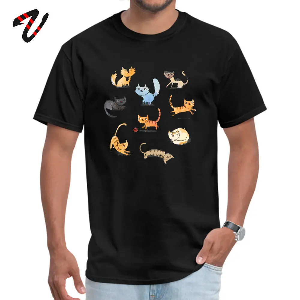 

Custom Cats Printed Jazz Sleeve Father Day T Shirt Cheap Crew Neck Pure Otter T-shirts Men T-shirts Cute Graphic Clothing