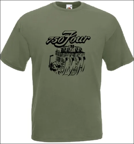 

T-Shirt 2019 Fashion Men Japan CB 750 Four T-shirt Cafe Racer Vintage CB750 Motorcycle Shirt
