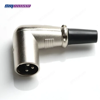 

10pcs-500pcs 3Pins Male XLR Plug Japanese Type Elbow Jack Microphone Connector Easy To Weld High Quality