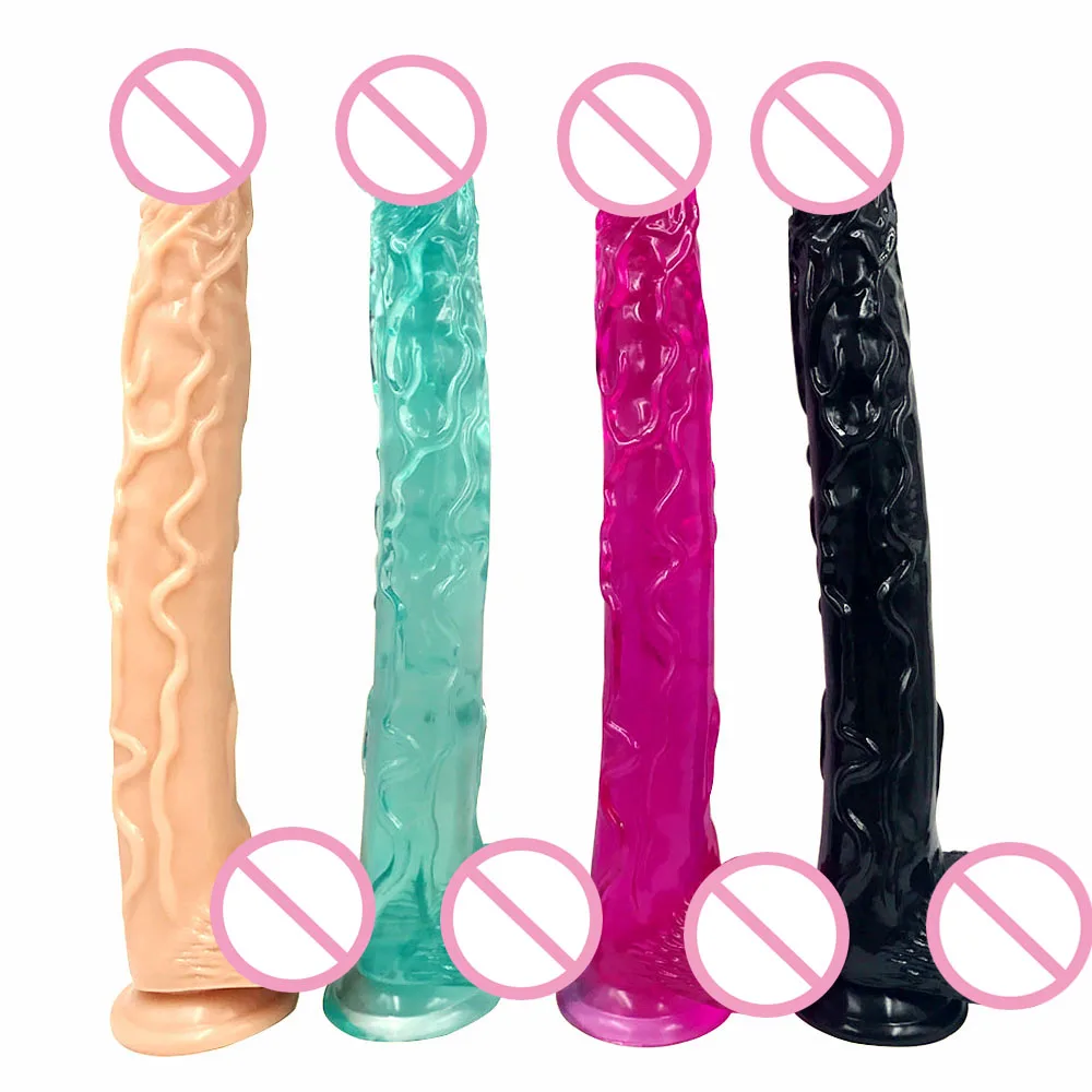 YUELV 4 Colors Huge Realistic Dildo Big Flexible Fake Penis With Suction Cup And Textured Shaft Adult Sex Toys For Women 425CM