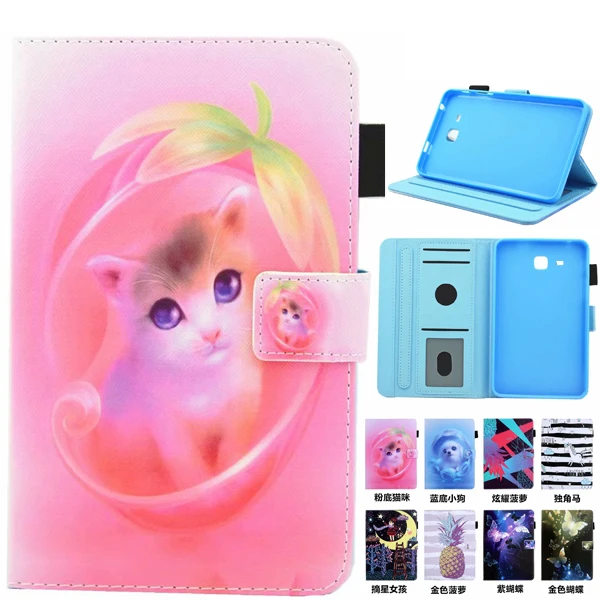 Fashion Leather PU Case For Samsung Galaxy Tab A 7.0 T280 T285 SM-T285 Cover Tablet Silicon Funda | Компьютеры и офис