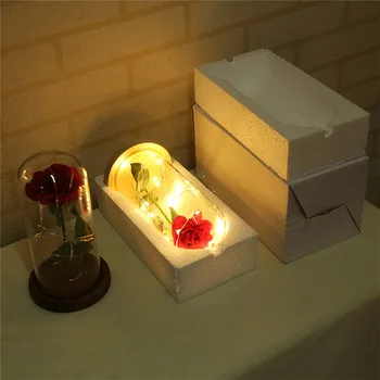 

LED Strip Light Flashing Luminous Artificial Rose Romantic Decoration Flower Wedding Valentine's Day Mother's Day Gift