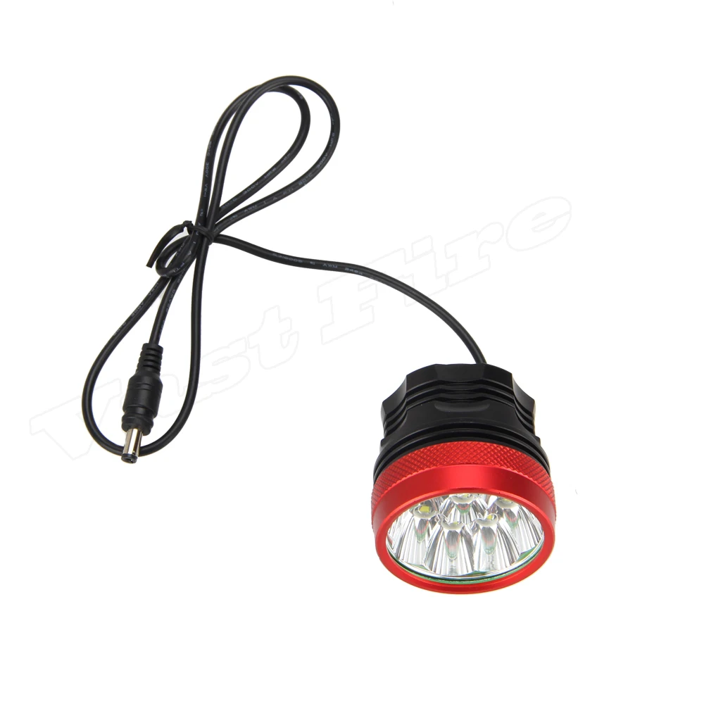 Top 15000lm 9x XML T6 LED Bicycle Bike Lamp HeadLamp Torch Laser Rear Light 9T6+12000mAh Battery+AC Charger+Red Laser Taillight 3