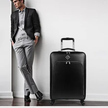 CARRYLOVE мужской кожаный чемодан 1" 20" 2" дюймов Спиннер каюта багаж на колесиках