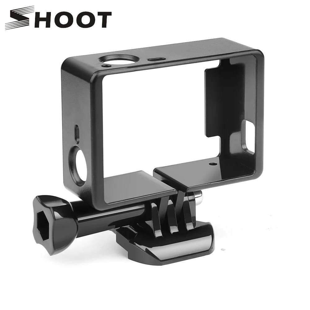 Kopen SCHIETEN Standaard Beschermende Border Frame voor Gopro Hero 4 3 + Zwart 3 Camera Case Protector Mount Voor Go Pro 3 + 4 Camera Accessoire