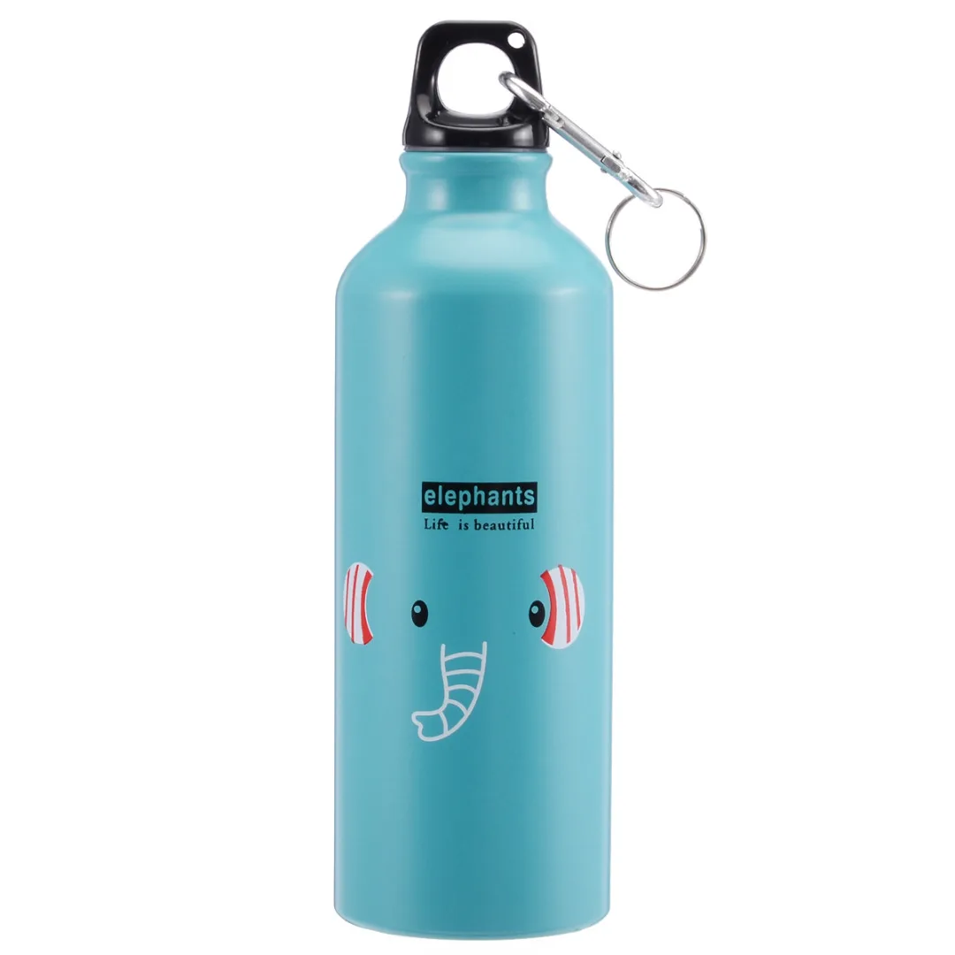 Portable Outdoor Sports 500ML Bicycle Water Bottle Cycling Bicycle Camping Cartoon Aluminum Alloy Water Bottle High Quality