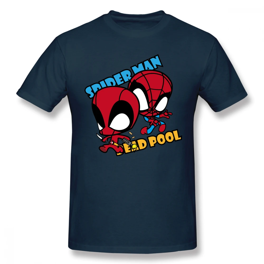 

Spiderman And Deadpool T-shirt For Men Plus Size 4XL Group Tshirt