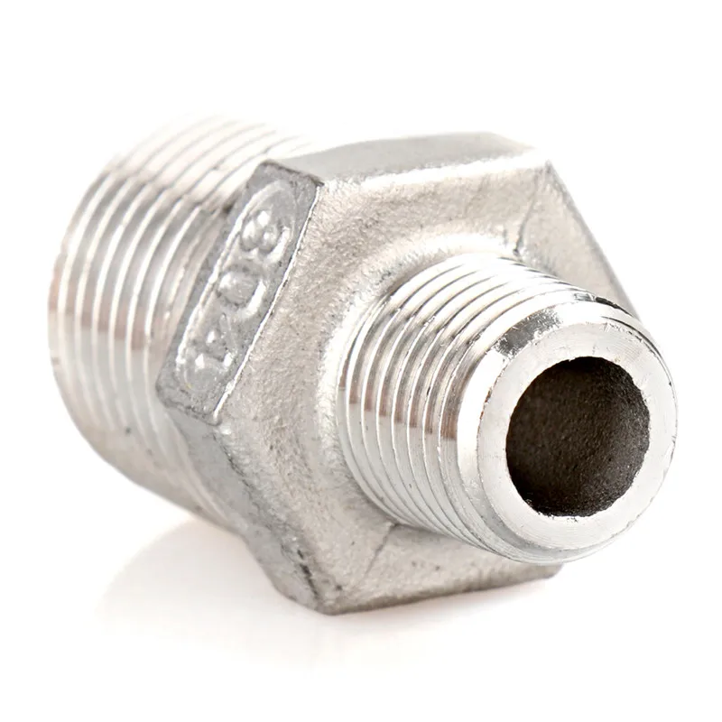 

1 PC New 1/2"x1/4" Male Hex Nipple Threaded Reducer Pipe Fitting Stainless Steel 304 NPT P0.05