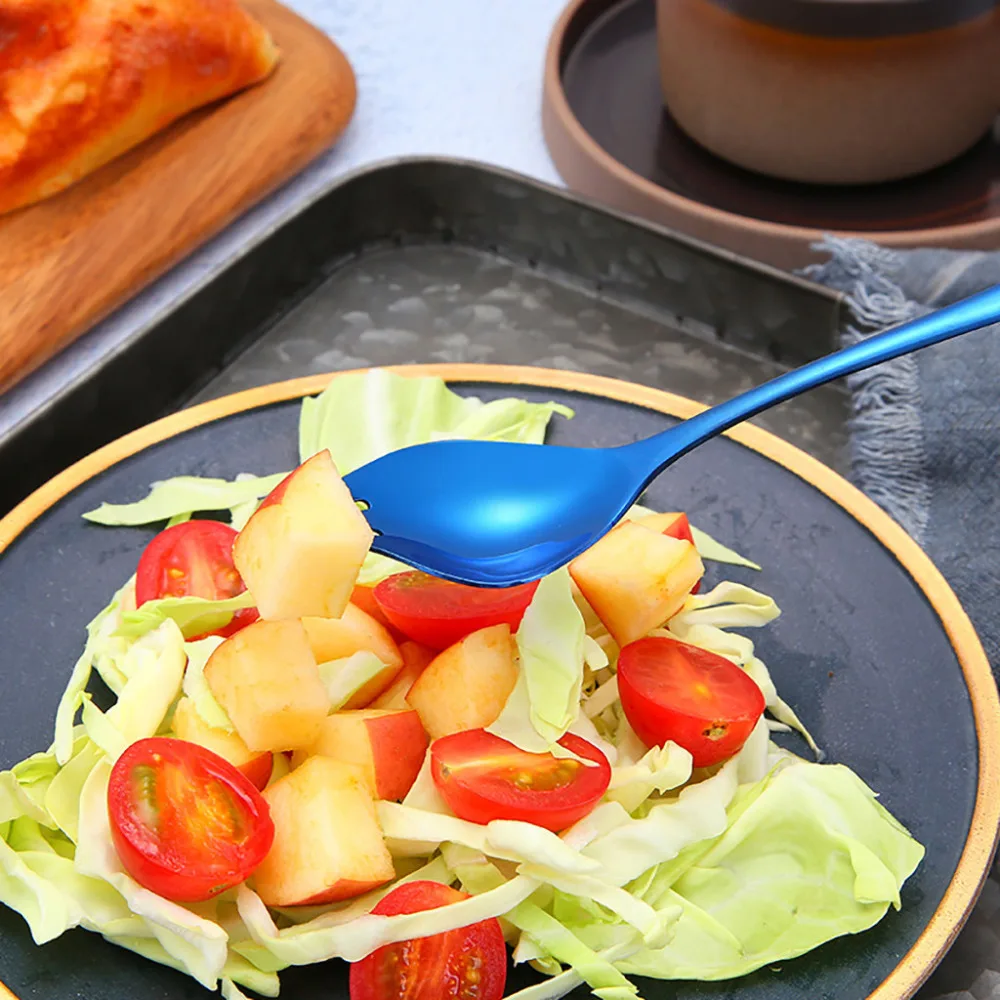 

Stainless Steel Rainbow Color Long Handle Spoons Soup Scoop Ice Cream Tea Coffee Spoon Home Tableware Dinnerware Cutlery